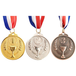 Gold Silver Bronze Medal Gold Silver Bronze Prizes Award Soccer Football Medals for Championship Cheerleading Sports Competition
