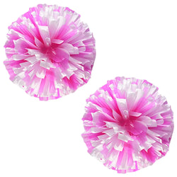 2 PCS Cheerleading Pom Poms Rainbow Metallic Streamer Pompoms Dance Party Football Club Decor Hand Flower Aerobics Cheer Balls