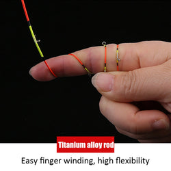 0.5mm Half Full Titanium Alloy Raft Tip Repair Refit Replacement LED Fishing Rod Tip Fishing Tackle Pole Accessories
