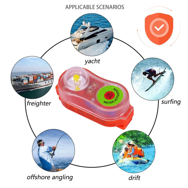 5-1pcs Surfing Life Jacket Light LED Lithium Lamp Position Indicator Self-Lighting Swimming Life Vest Emergency  Lamp