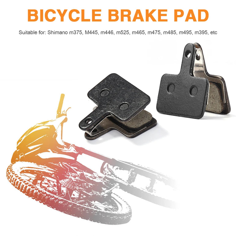 1 Set MTB Bike Brake Pads for SHIMANO M375 M445 Bicycle Resin Disc Brake Parts