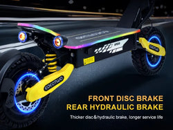 Electric Scooters 40mph 2400W Dual Motors 52V23AH Lithium Battery E Scooter Adult Hydraulic Brake 11'' Off-Road Tires Escooter