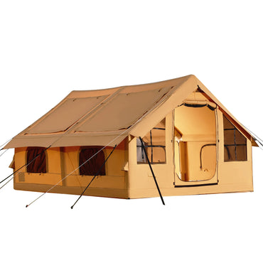 VEVOR Inflatable Tents for Camping Easy Setup Blow up Tent with Hand Pump Glamping Tent with Skylight Stove Jack & Mesh Windows