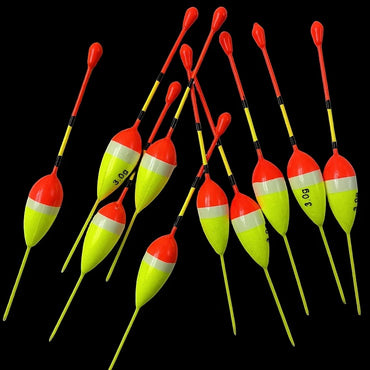 10Pcs Fishing Float Set Buoy Bobber Vertical buoy fish Floats Bobbers fishing Tackle Tools fishing Lure Float Fluctuate