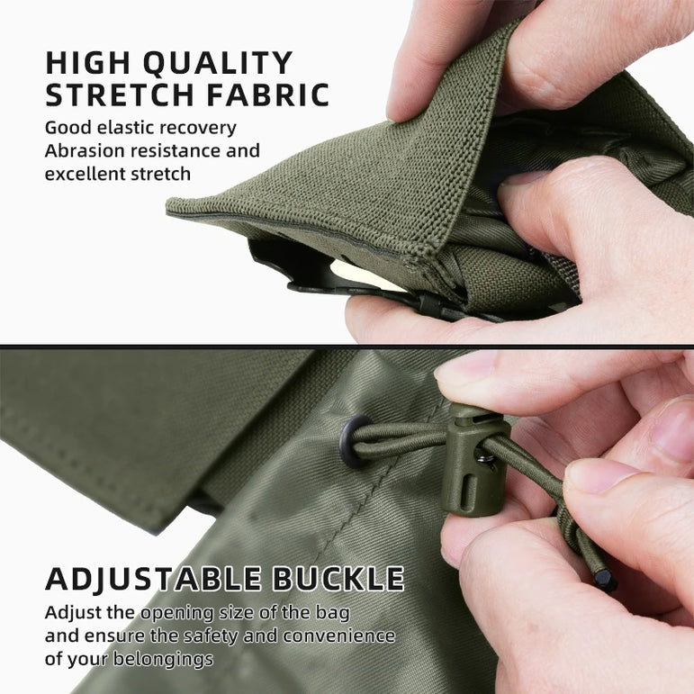 IDOGEAR Tactical Micro Dump Pouch MOLLE Roll-Up Mag Recycling Pouch Foldable 35111