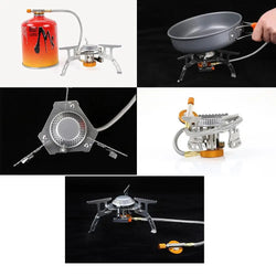Camping Windproof Stove Powerful Folding Outdoor Burner Stove Foldable Lightweight Picnic Stove For Hiking Cooking Backpacking