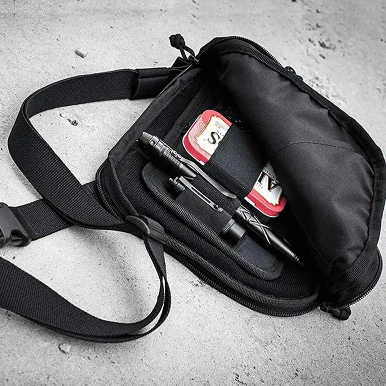 Hook And Loop Panel Wear-resistant Organizer Panel Stickable Wear-Resistant Molle Admin Pouch For Packs Backpack Or Messenger