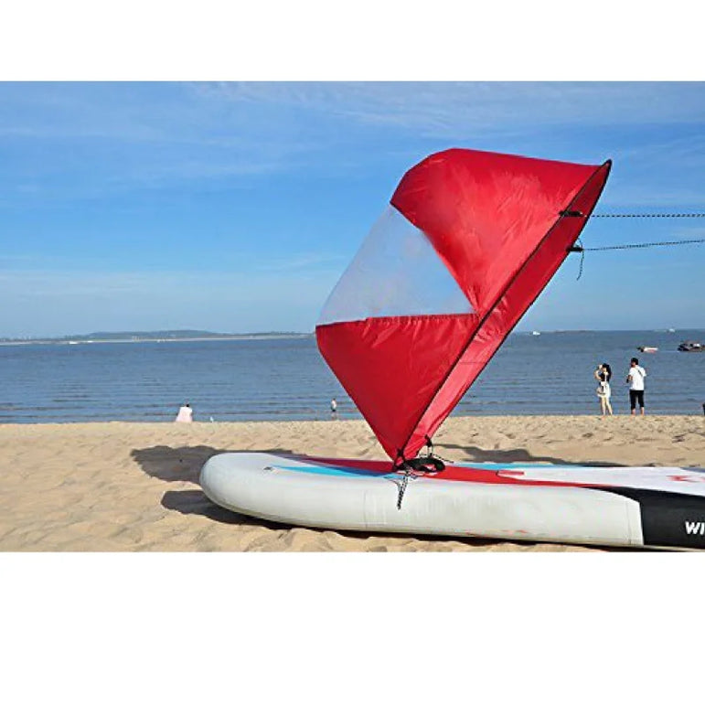 Kayak Downwind Wind Sail Paddle Inflatable Canoe Boats Drifting Wind Sail With Clear Window Boat Folding Thrusters Accessory
