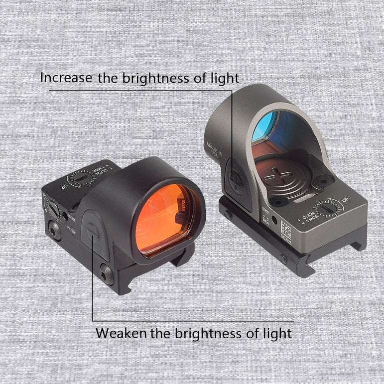 Tactical RM S Red Dot Sight Collimator Reflex For GLOCK 17 Scope Optics Riflescope Fit Airsoft Weapons 20mm Rail Hunting
