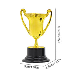 Gold Small Trophy Cups for Kids Plastic Golden Award Trophy Cup Gold Participation Trophy Cup For Party Favors Props Rewards