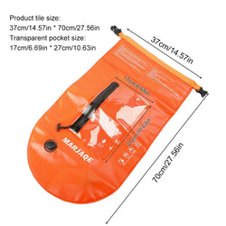 20L Air Dry Tow Bag Highly Visible IPX7 Waterproof Inflatable Swimming Bag Swim Safety Float and Drybag for Open Water Swimmers