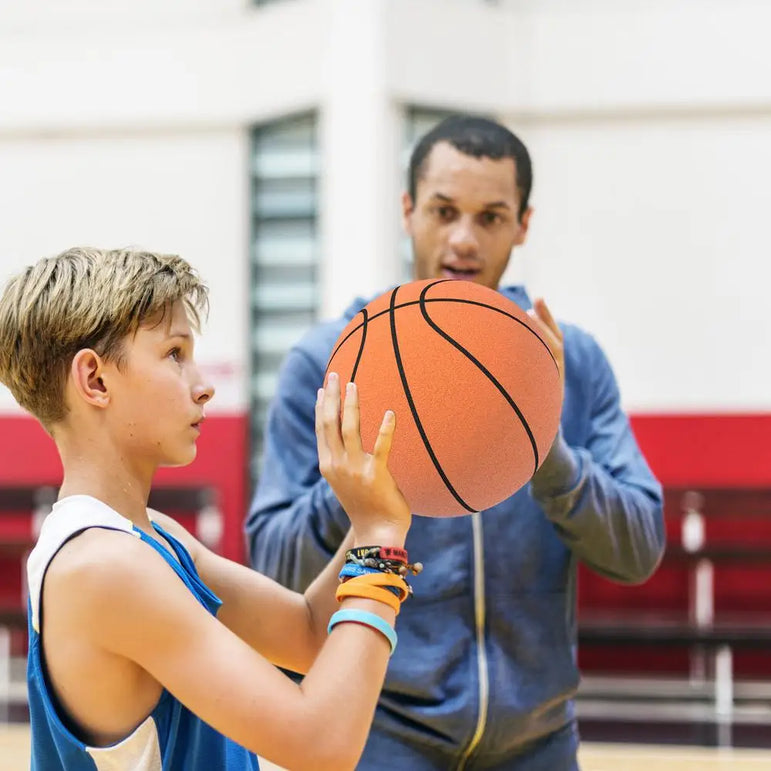 Indoor Silent Basketball With Basketball Hoop Size 3/5/7 Adult Kids Bouncing Mute Ball Foam Bounce Basketballs Child Sports Toy
