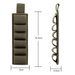 4pcs Tactical Hunting Hook Loop 6 Rounds Shell Holder Shotshell Insert Card Strip With Adhesive Back For 12 Gauge