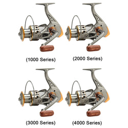 Spinning Fishing Reel 5.2/1 Gear Ratio CNC Metal Spool All Purpose Fishing Spinning Reel for Freshwater Saltwater