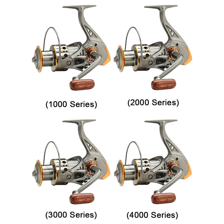 Spinning Fishing Reel 5.2/1 Gear Ratio CNC Metal Spool All Purpose Fishing Spinning Reel for Freshwater Saltwater