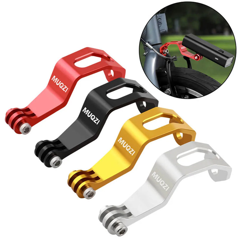 Bicycle Front Light Mount Bracket Aluminum Alloy Bike Headlight Mount Bike Flashlight Mount Stand for Brompton Folding Bike