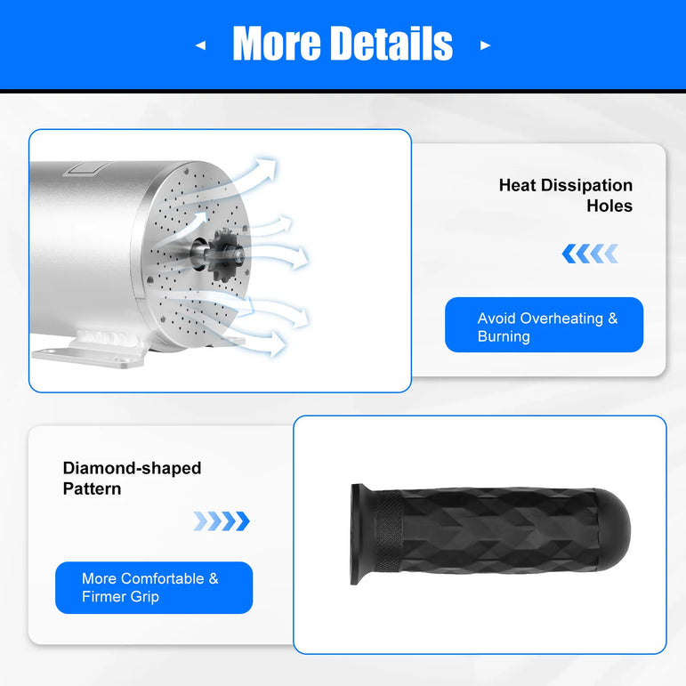 3KW Electric Brushless Motor Kit 48-72V Electric Bike Motorcycle E-Scooter Conversion Kits Controller Throttle