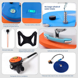 TUDIVING-Scuba Diving Ventilator,Waterproof Portable Rechargeable Scuba Diving Tank with Breathing Regulator,Scuba Diving Gear