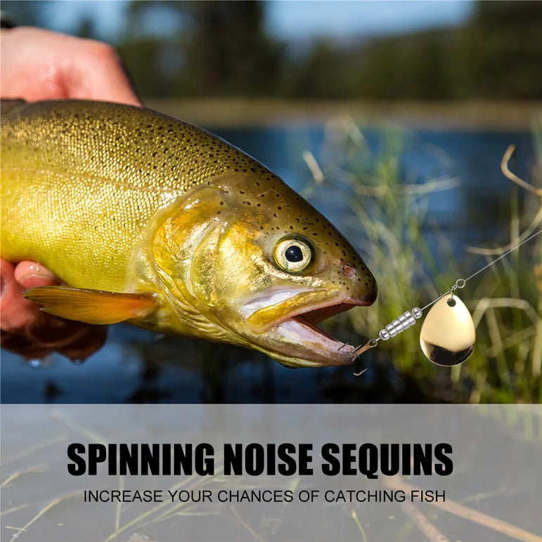 50pcs Fishing Spinner Blades Smooth Fishing Spinner Bait for Spinnerbait Thickened Lures Making Supplies DIY Fishing Accessories