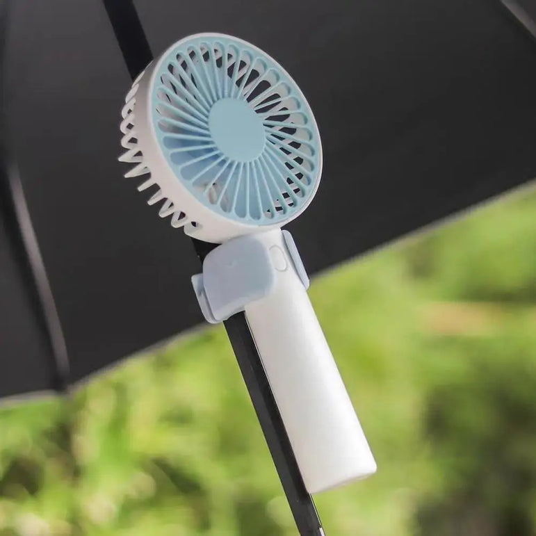 Silicone Personal Fan Clip For Parasol Handheld Personal Fan Holder  blue/pink Multipurpose Clip Parasol Handheld Electric Fan