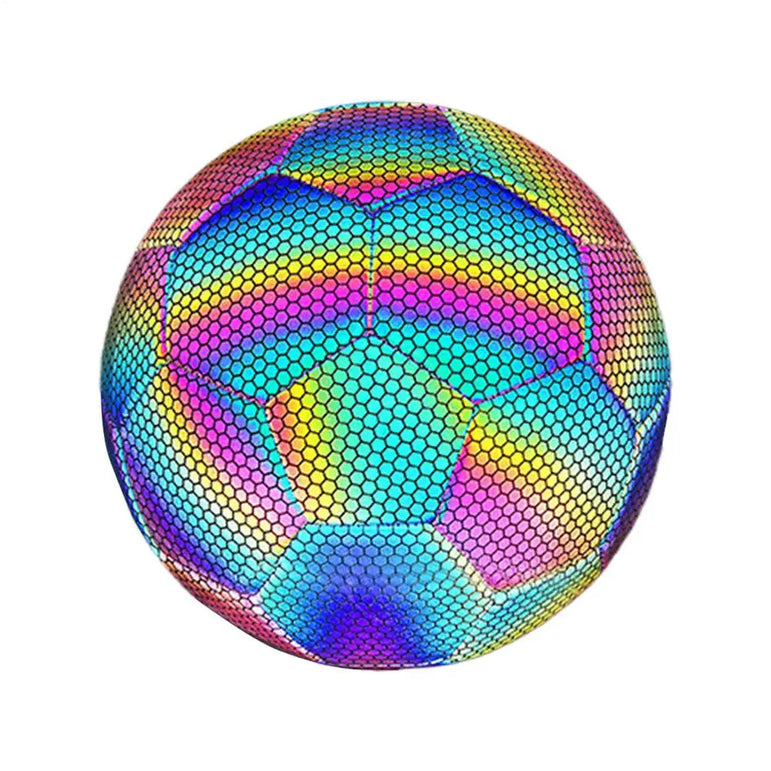Reflective Football Holographic Luminous Soccer Ball Night Outdoor Sports Glowing Standard Soccer Size 4/5 for Training