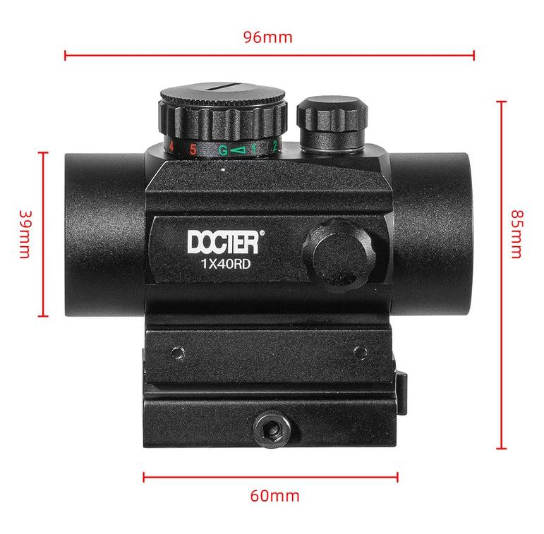 DOCTER 1x40 Red Dot 3x Magnifier Holographic Green Dot Sight  Tactical Red Dot 3x Magnifier Combination Hunting