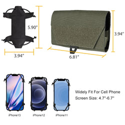 IDOGEAR Tactical Phone Case Universal Phone Pouch MOLLE Pouch Holder  3582