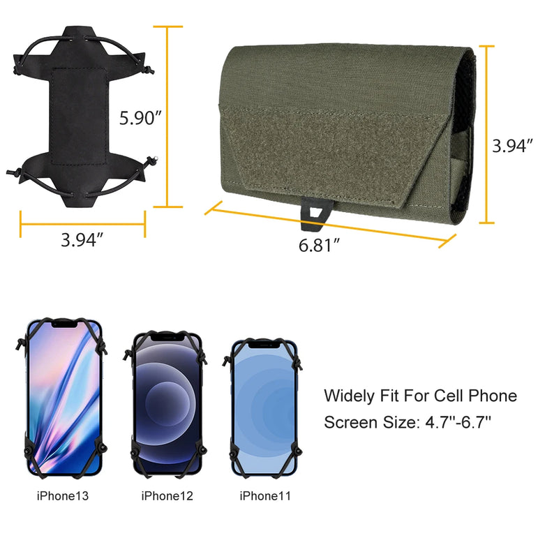 IDOGEAR Tactical Phone Case Universal Phone Pouch MOLLE Pouch Holder  3582