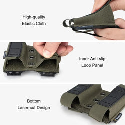 IDOGEAR Tactical Pouch Carbon Fiber AntiSlip Hollow Out Quick Drain Lightweight 9mm Double MOLLE Mounting Durable 2pcs 3590