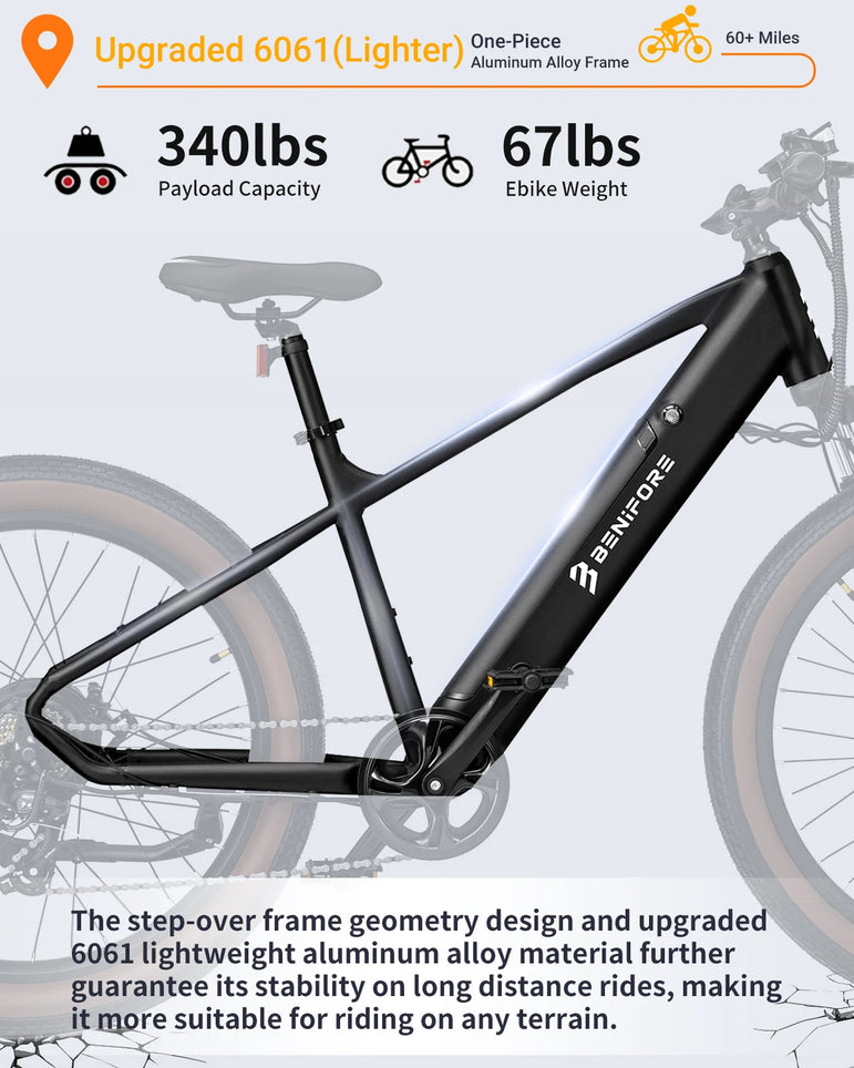 LUCKEEP C26 Aldult EBike 750W Motor 48V15AH Removable Battery City Electric Bikes 26*3.0-inch Off-road Mountain Electric Bicycle