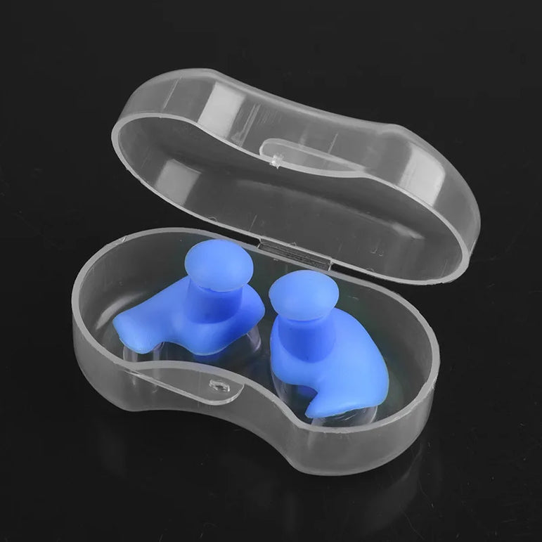 Soft Swimming Earplugs Nose Clip Case Protective Waterproof Noise Prevention Ear Plug Adult Children Silicone Swim Dive Supplies