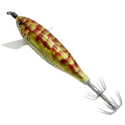 1pcs Luminous Horizontal Squid Jig Wood Shrimp Squid Hook Artificial Bait Octopus Cuttlefish Shrimp Saltwater Hard Bait Tackle