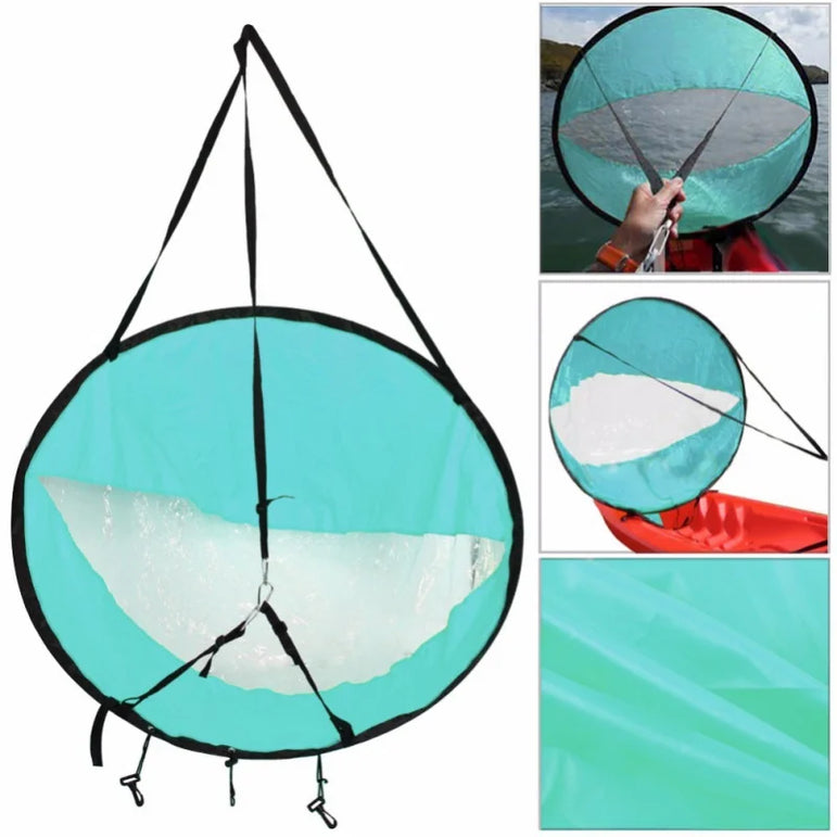 Kayak Downwind Wind Sail Paddle Inflatable Canoe Boats Drifting Wind Sail With Clear Window Boat Folding Thrusters Accessory