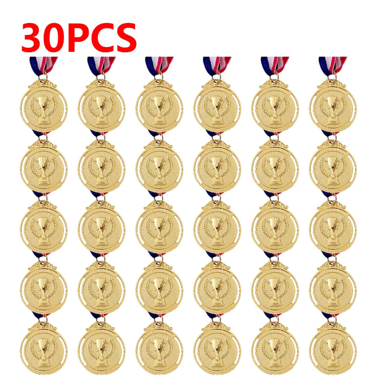10-50pcs Gold Silver Bronze Award Medal Winner Reward Football Competition Prizes Award Medal For Souvenir Gift Sport Kids