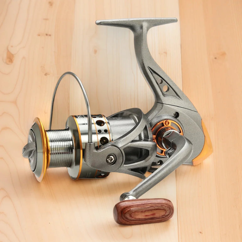 Spinning Fishing Reel 5.2/1 Gear Ratio CNC Metal Spool All Purpose Fishing Spinning Reel for Freshwater Saltwater