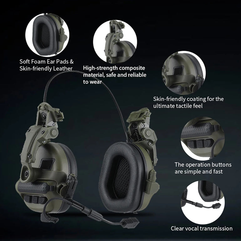 ARM NEXT Tactical Headset Without Pickup and Active Noise Reduction Helmet Version Shooting Earphone Communication headphone ptt