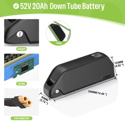 Original Ebike Battery 52V 48V 36V Hailong 18650 21700 Cell Lithium Battery Pack For BAFANG Tongsheng Motor Electric Bike Kit