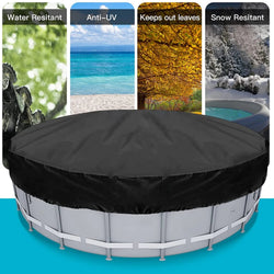 Swimming Pool Cover Summer Waterproof Pool Tub Solar Dustproof Film Outdoor Pool Heat Insulation Drawstring Blanket Cover