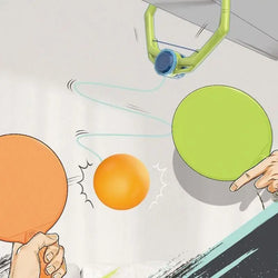 Doorway Game Pingpong Trainer Door Pong Game For Kids With Racket And Balls Portable Table Tennis Trainer Set For Home School