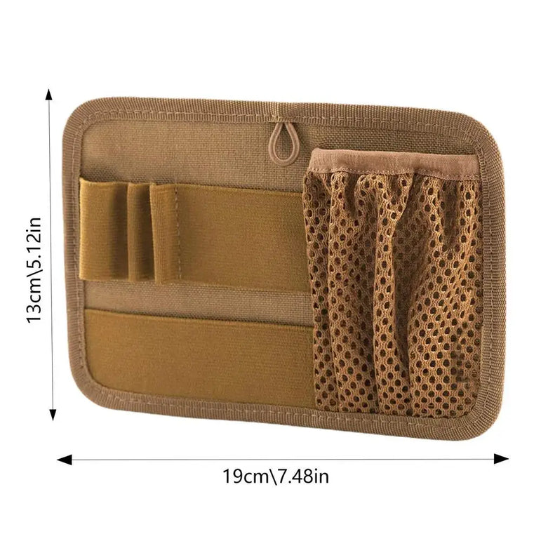 Hook And Loop Panel Wear-resistant Organizer Panel Stickable Wear-Resistant Molle Admin Pouch For Packs Backpack Or Messenger