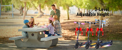 H30 Max Electric Scooter for Kids, LED Dispaly, 150W Powerful Motor, Dual Brake System, Adjustable Height and Speed.