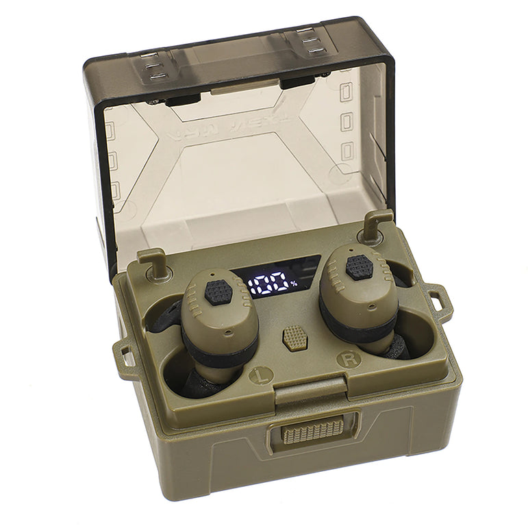 Shooting Earplugs ANC NRR27dB - Tactical Bluetooth Earbuds with Active Noise Cancelling for Hunting Military Ear Protection