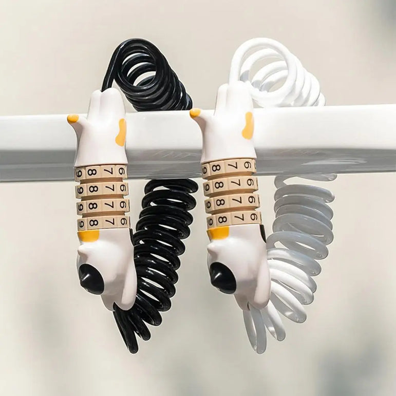 Bike Helmet Lock 4-Digit Cycling Combination Wire Lock Portable Password Zinc Alloy Lock Motorcycle Scooter Helmet Chain Lock