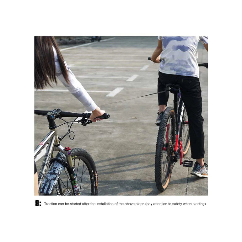 Retractable Bicycle Tow Rope Mountain Bike Parent-Child Pull Rope Flexible Trailer Rope Outdoor Tools