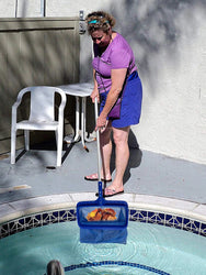 Pool Skimmer Net Large Capacity Leaves Cleaning Net Rubbish Cleaning Rake for Cleaning Spa Pond Pool Hot Tubs Fountains