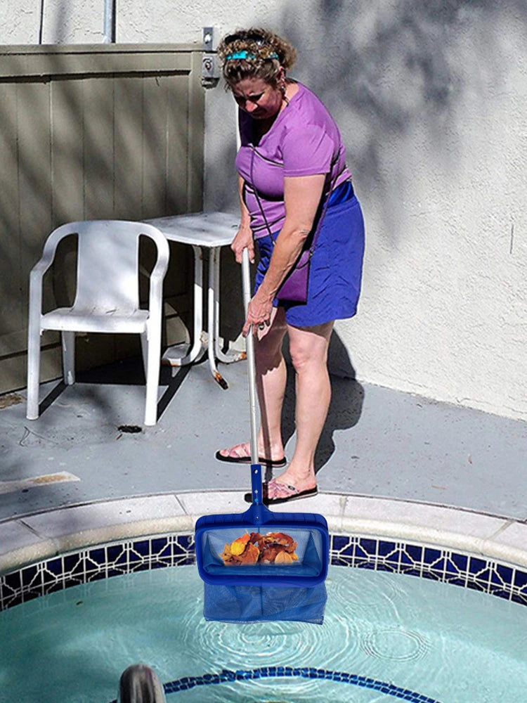 Pool Skimmer Net Large Capacity Leaves Cleaning Net Rubbish Cleaning Rake for Cleaning Spa Pond Pool Hot Tubs Fountains
