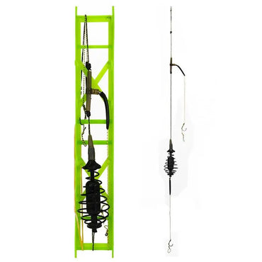 Fishing Feeder Set Fishing Feeder Bait Cage Spring Holder With Metal Sinkers Long Carp Nesting Device Fishing Set Fixed-point