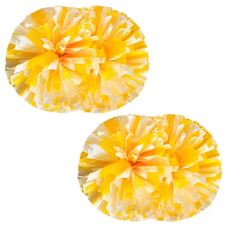 2 PCS Cheerleading Pom Poms Rainbow Metallic Streamer Pompoms Dance Party Football Club Decor Hand Flower Aerobics Cheer Balls