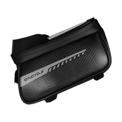 Bike Front Frame Bag Bike Storage Bag Waterproof Bike Phone Holder Bag Touch-Screen Bicycle Top Tube Bag for Phones Under 7 Inch