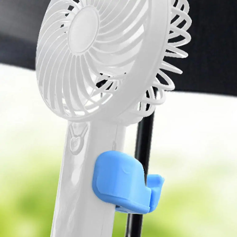 Silicone Personal Fan Clip For Parasol Handheld Personal Fan Holder  blue/pink Multipurpose Clip Parasol Handheld Electric Fan